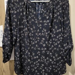 41 Hawthorn Navy Floral Blouse
